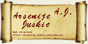 Arsenije Juškić vizit kartica